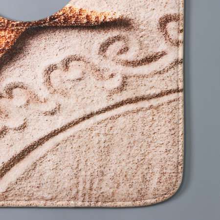 Набор ковриков Доляна для ванной и туалета «На пляже» 2 шт: 40×45 45×75 см