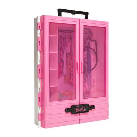 Мебель для куклы Barbie Шкаф модницы Розовый GBK11