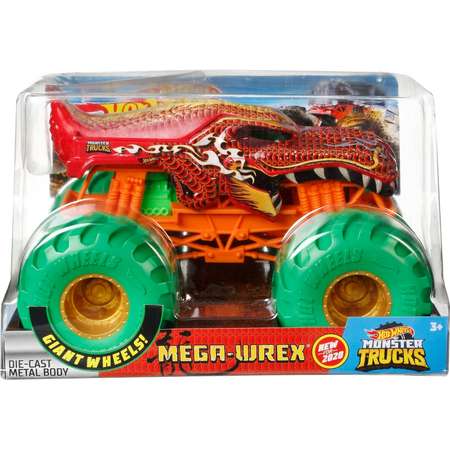 Машинка Hot Wheels Monster Trucks 1:24 Мега Рекс GJG75