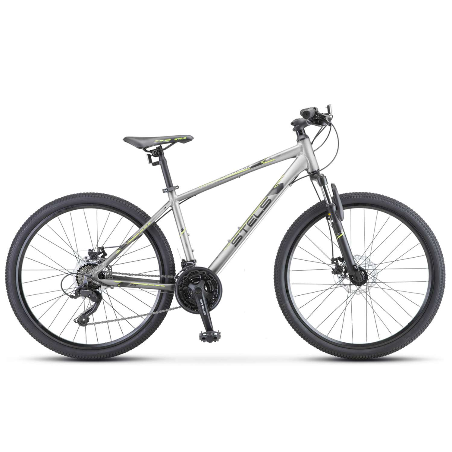 Велосипед STELS Navigator-590 MD 26 K010 16 Серый/салатовый - фото 1