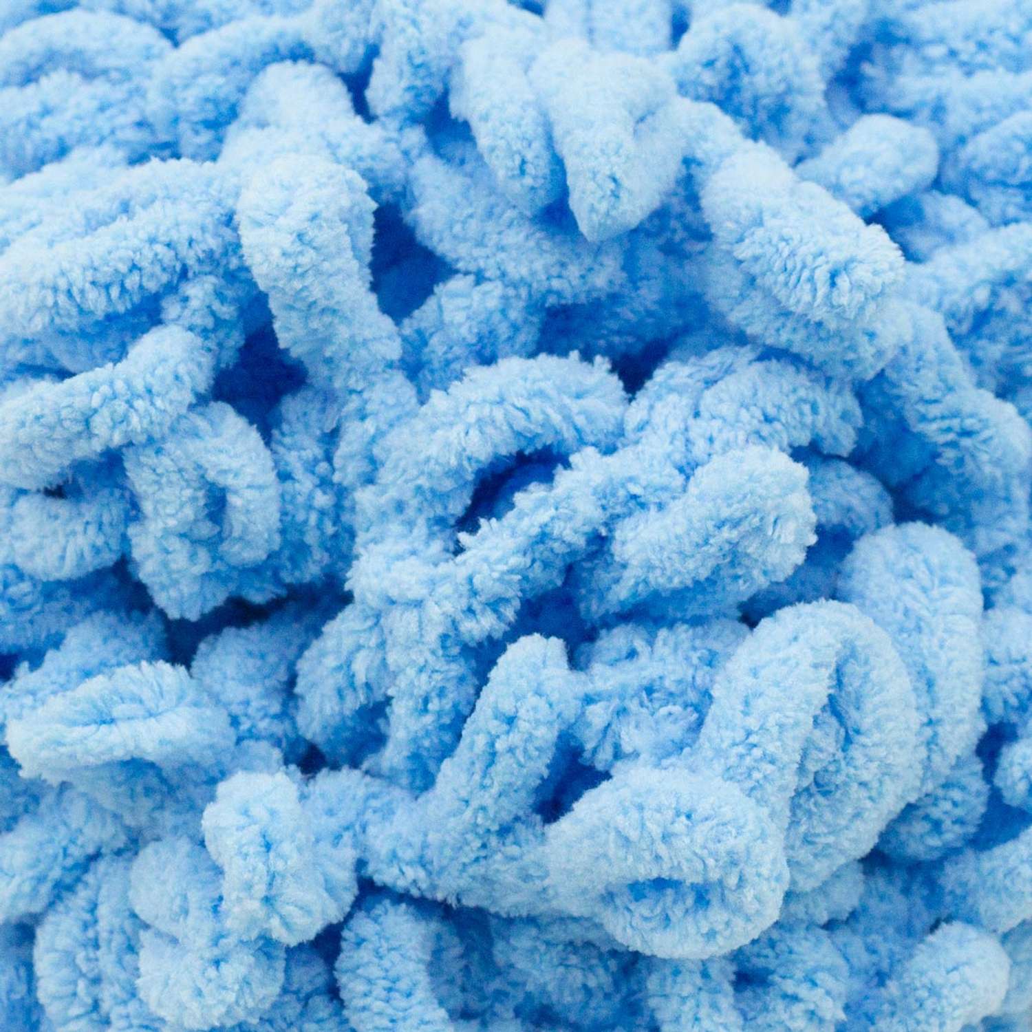 Пряжа для вязания Alize puffy 100 г 9 м микрополиэстер фантазийная плюшевая 342 средне-синий 5 мотков - фото 8