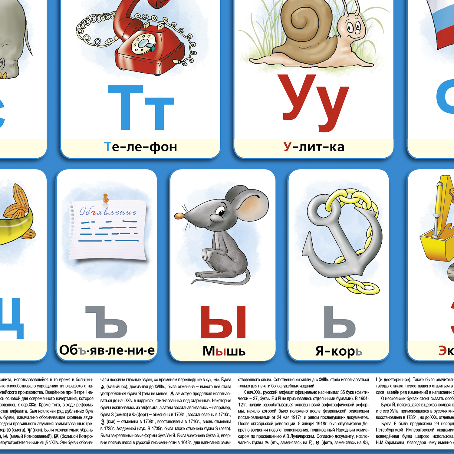 Алфавит русский(настенное издание для детей).