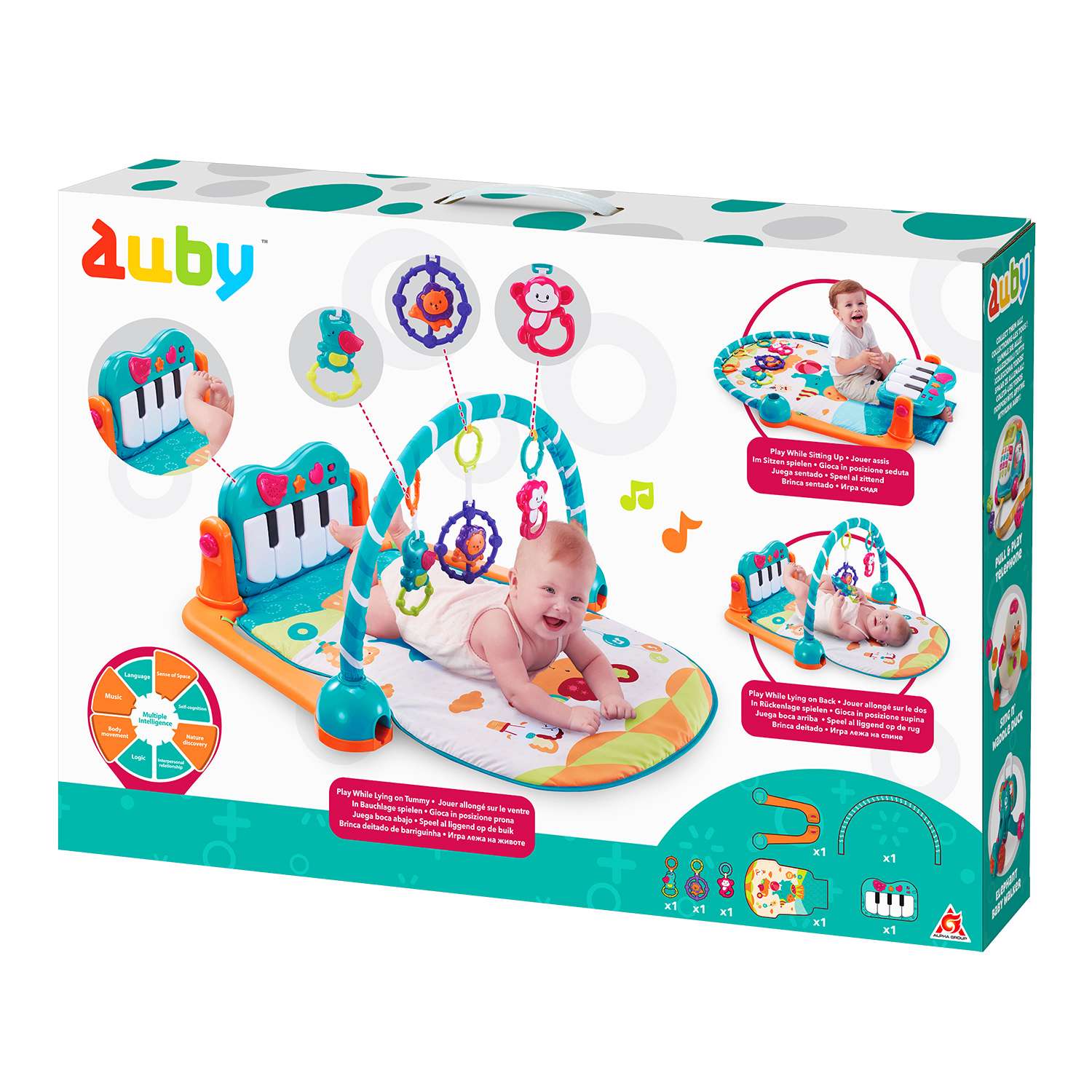 Игрушка развивающая Auby Коврик 2в1 музыкальный 41088 - фото 4