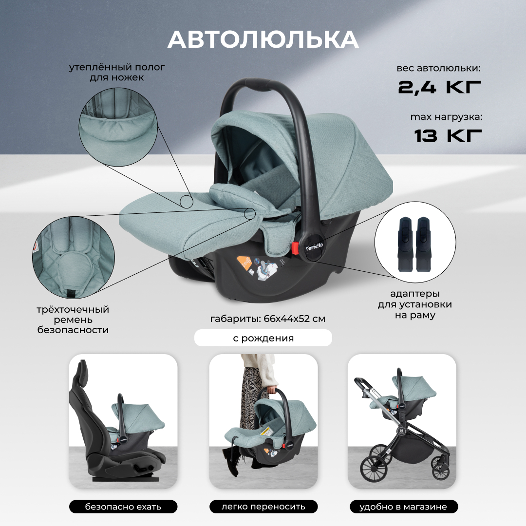 Модульная коляска 3 в 1 Farfello Baby shell - фото 4