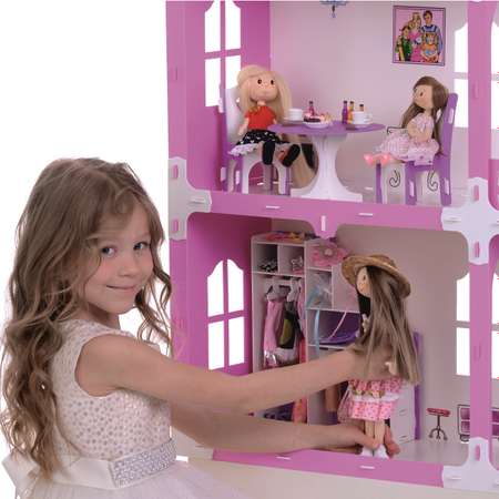 Домик для кукол Krasatoys Анна с мебелью 6 предметов 000268