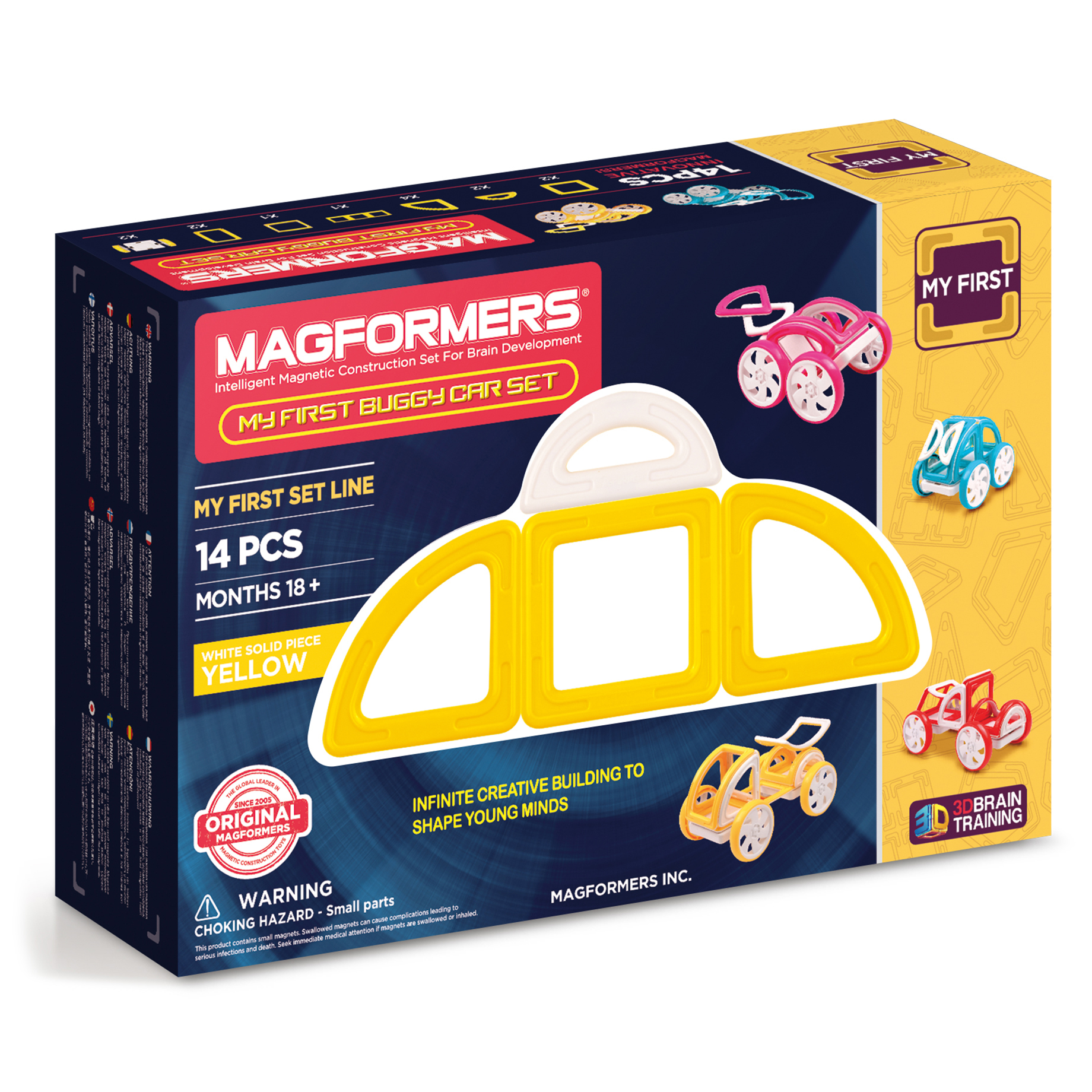 Конструктор Magformers My First Buggy желтый 63144 - фото 1