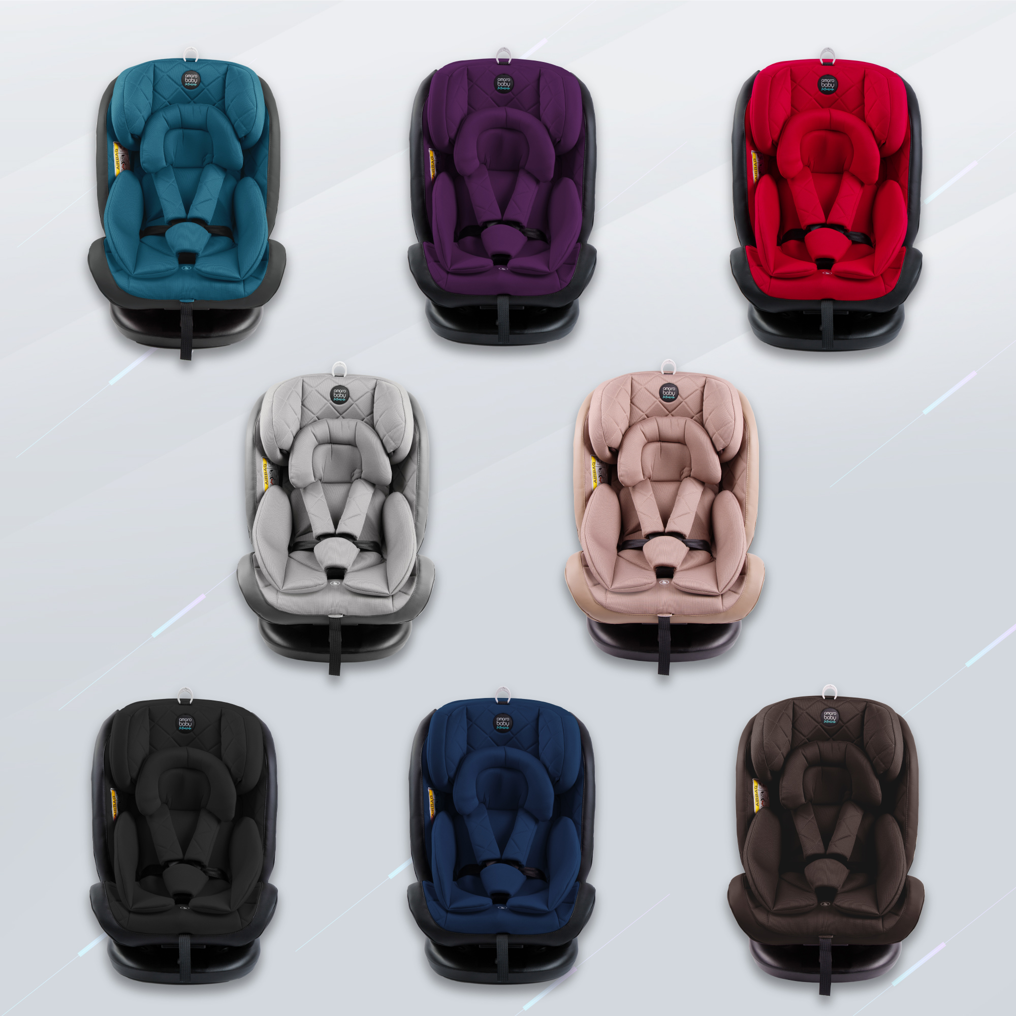 Автокресло детское Brilliant AmaroBaby isofix класс D группа 0+/1/2/3 черный - фото 23