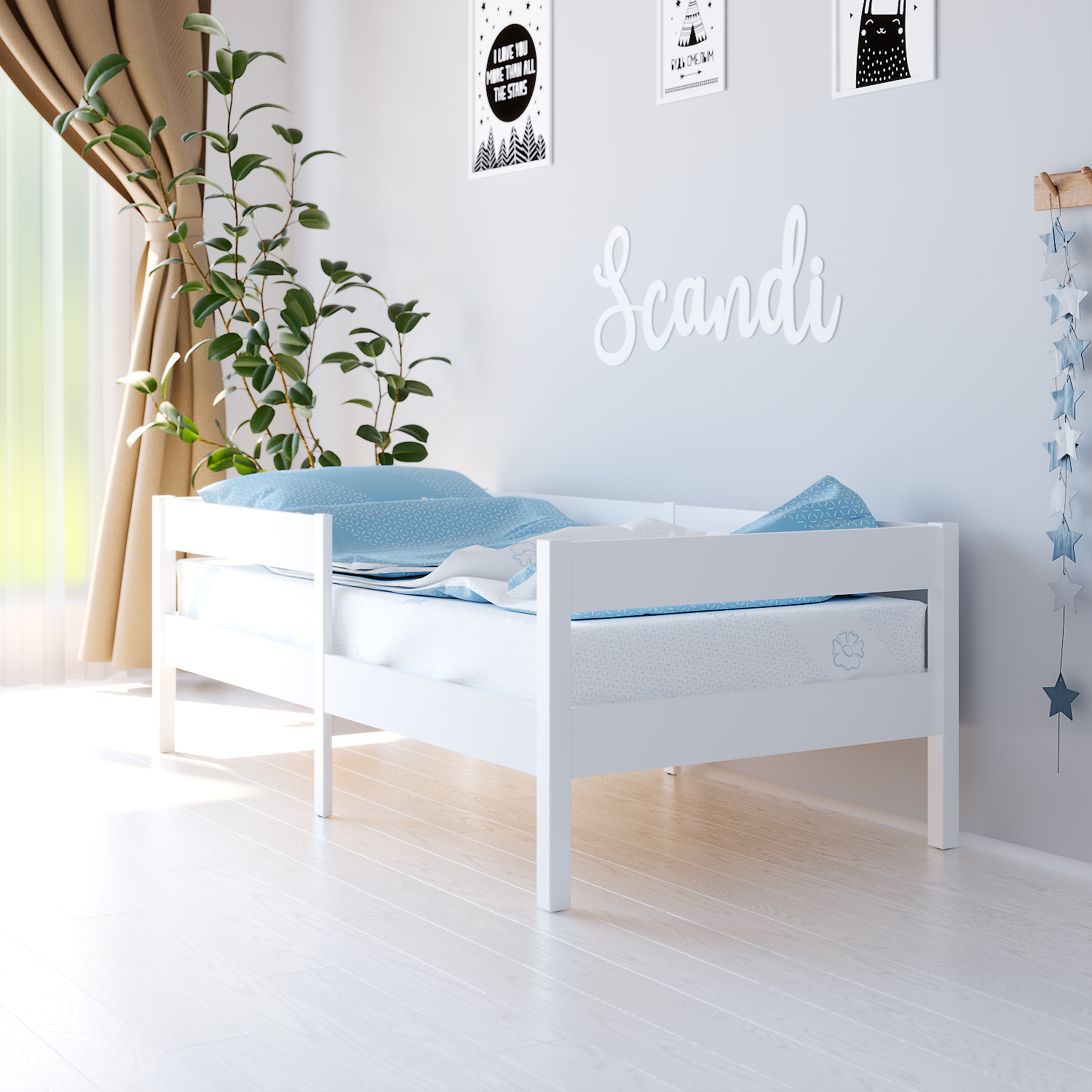 Детская кроватка aton baby furniture Skandi 140x70 белый, - фото 4