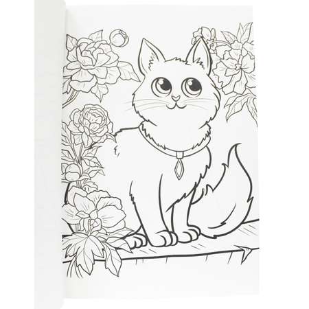 Раскраска Проф-Пресс Макси с наклейками. Котики и собачки