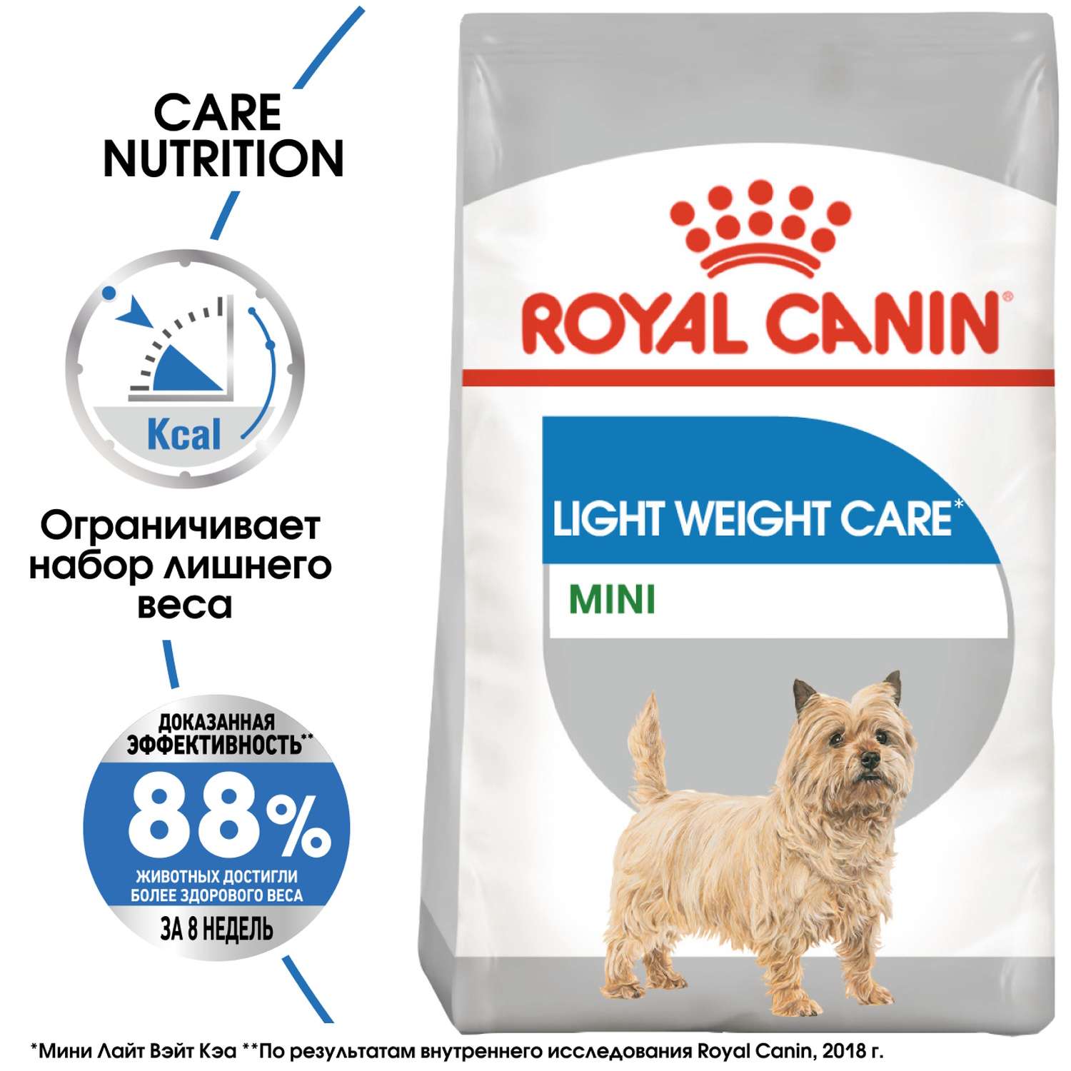 Корм для собак ROYAL CANIN Mini Light Weight Care мелких пород склонных к избыточному весу 1кг - фото 1