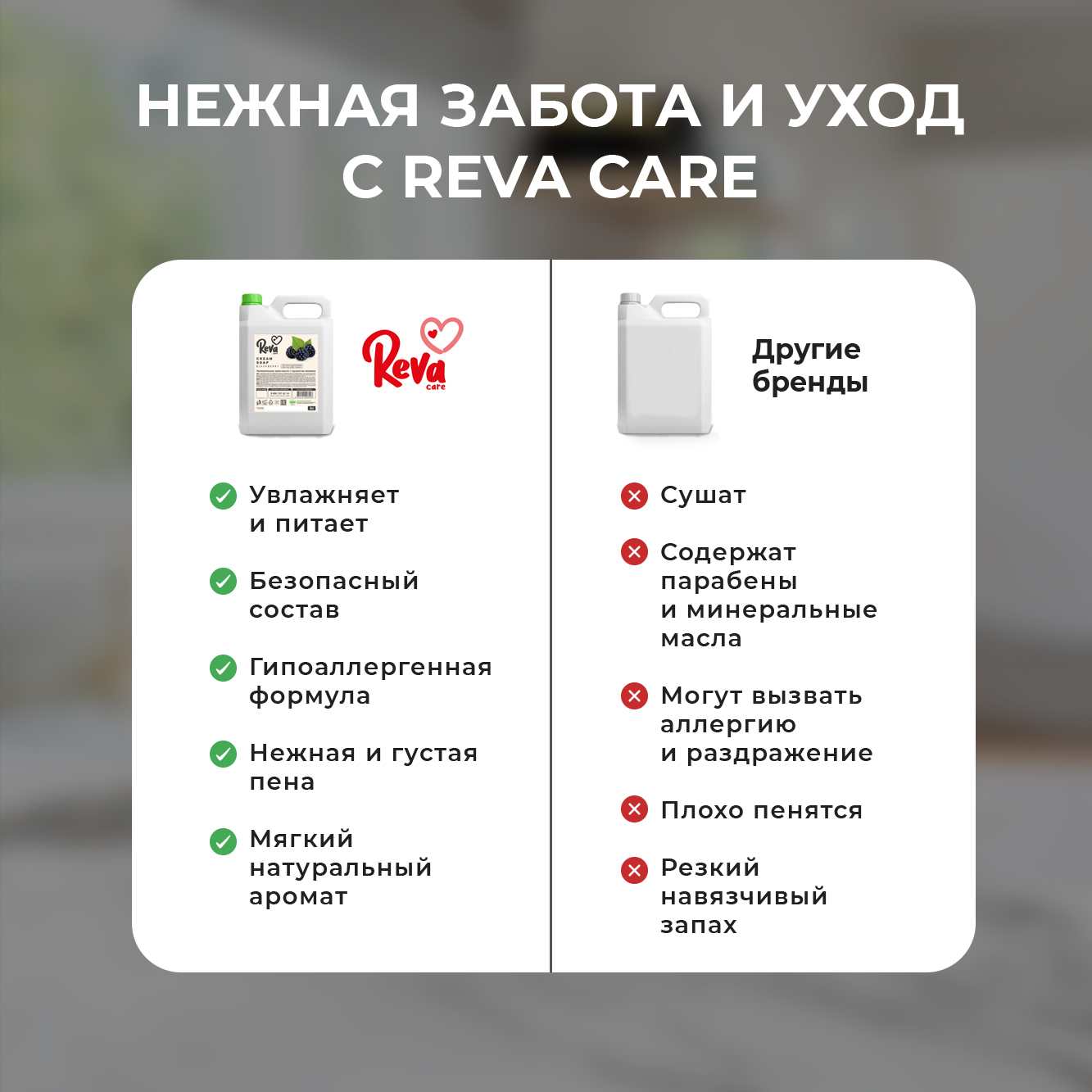 Жидкое мыло Reva Care для рук с ароматом ежевики 5 л - фото 7