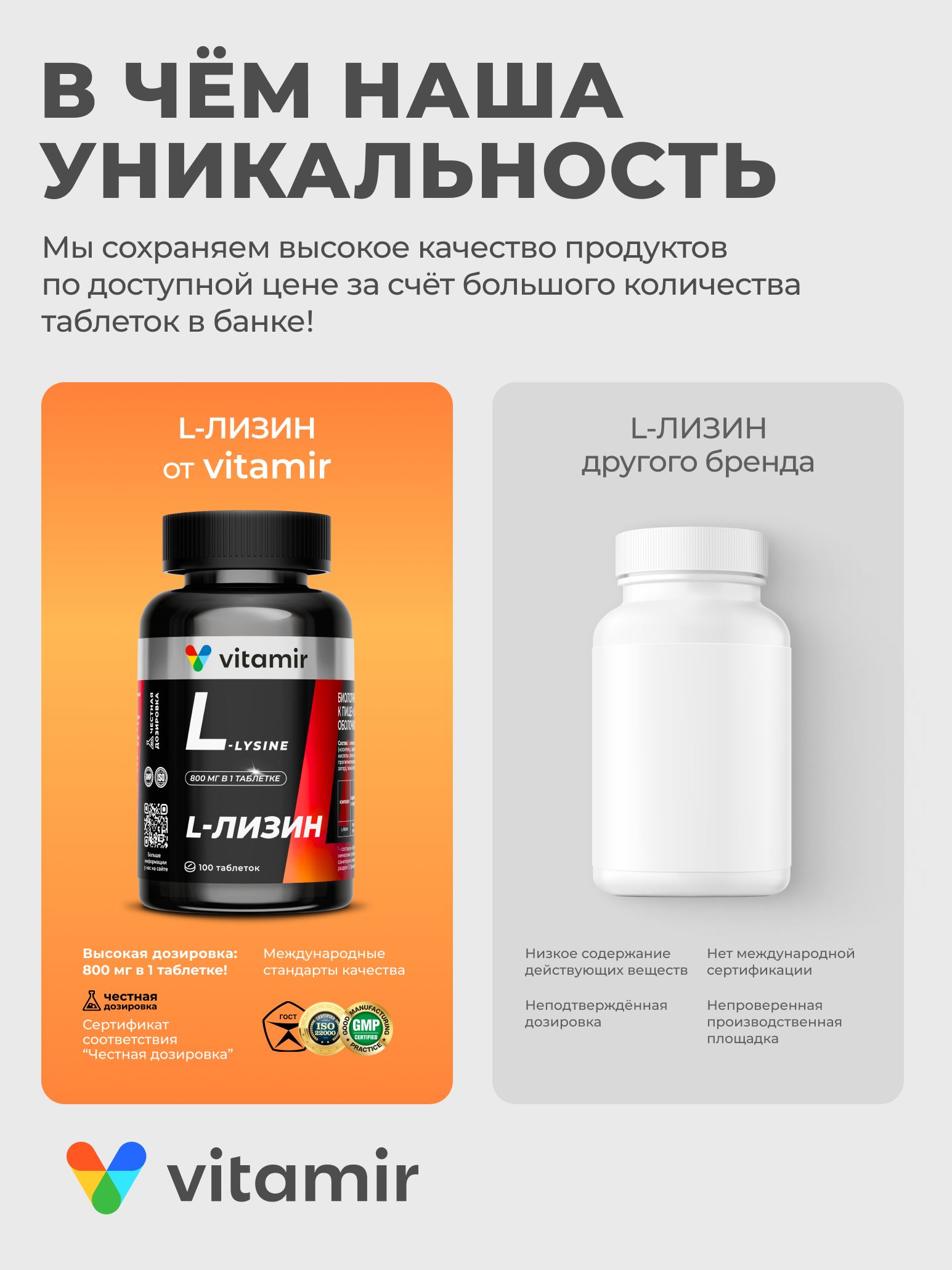 БАД моно-и-мульти-аминокислота VITAMIR Аргинин - фото 4