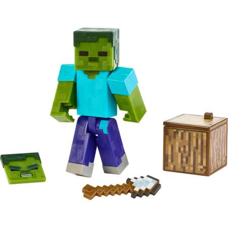 Фигурка Minecraft Зомби с аксессуарами GCC19