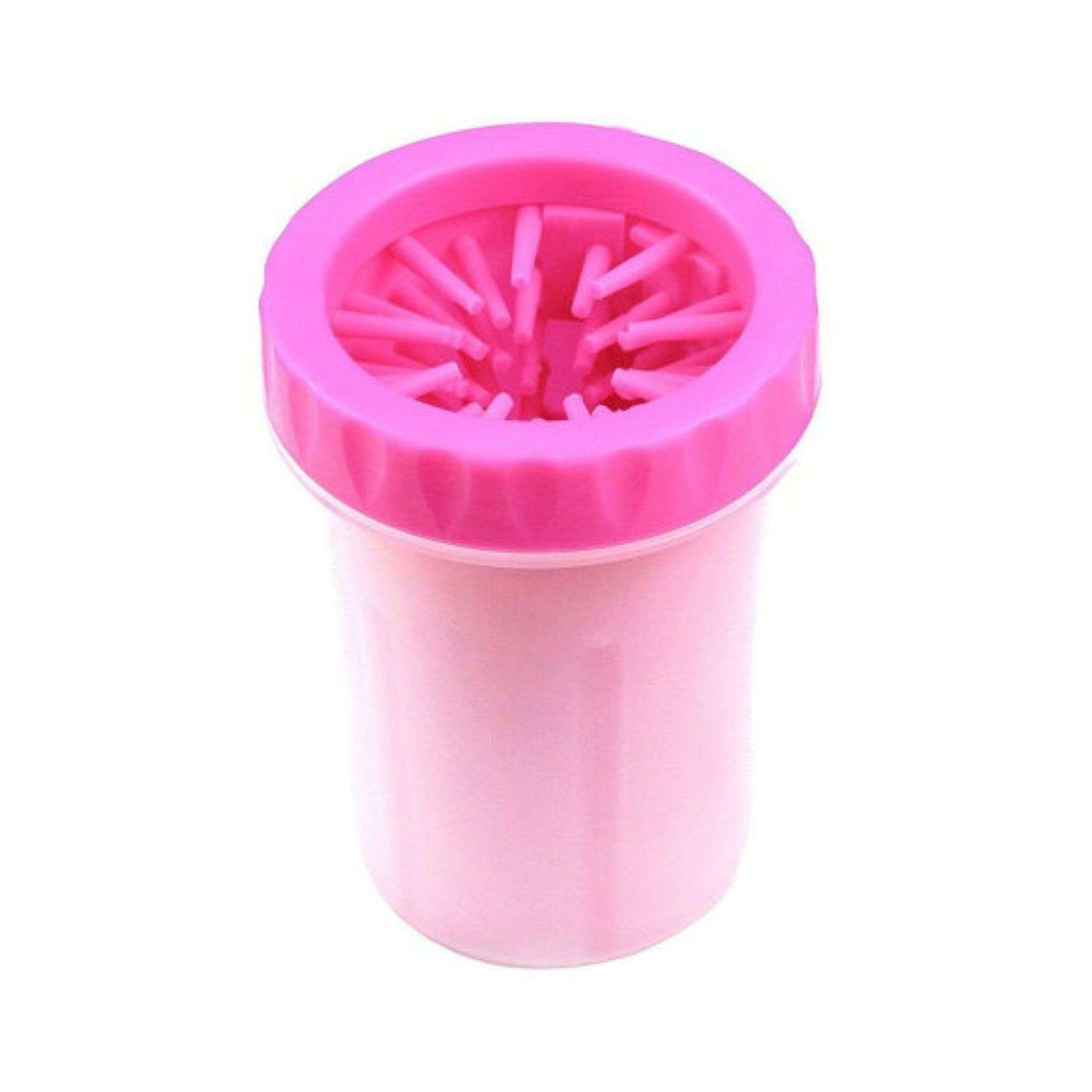 Лапомойка с силиконовой щеткой Keyprods для средних и маленьких собак розовый - фото 1
