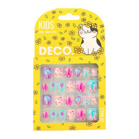 Набор накладных ногтей DECO. kids самоклеящиеся ice cream 24 шт