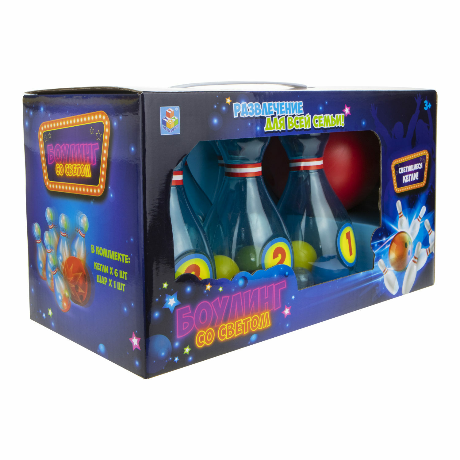 Игровой набор боулинг 1TOY со световыми эффектами - фото 4