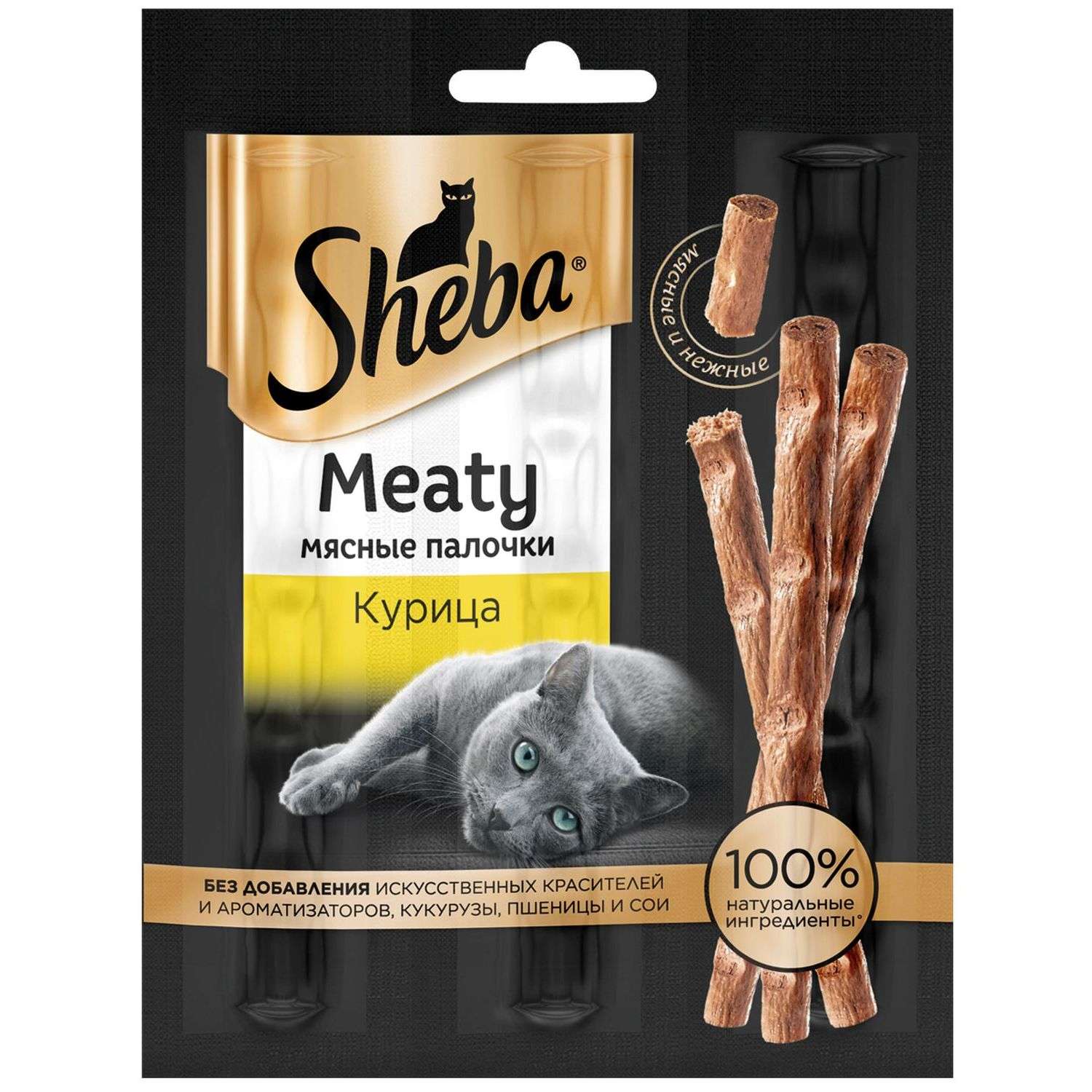 Лакомство для кошек Sheba Meaty Мясные палочки курица 12г - фото 1