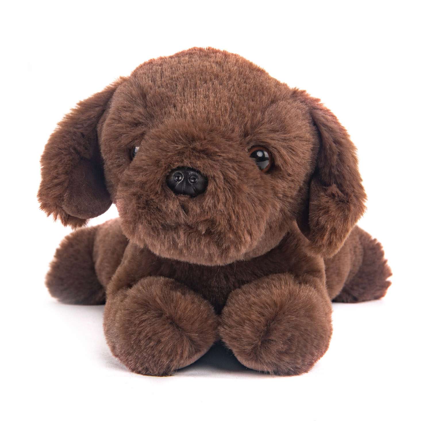 Мягкая игрушка BUTTON BLUE Собачка лежачая коричневая 28 см - фото 2