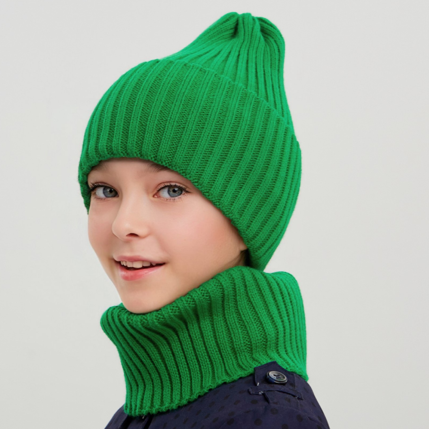 Шапка и снуд NYCkids NYC-H-35-pumpk-green - фото 1