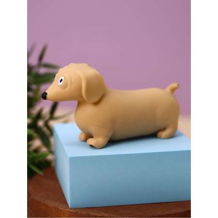 Мялка-антистресс iLikeGift Stretchy dachshund beige