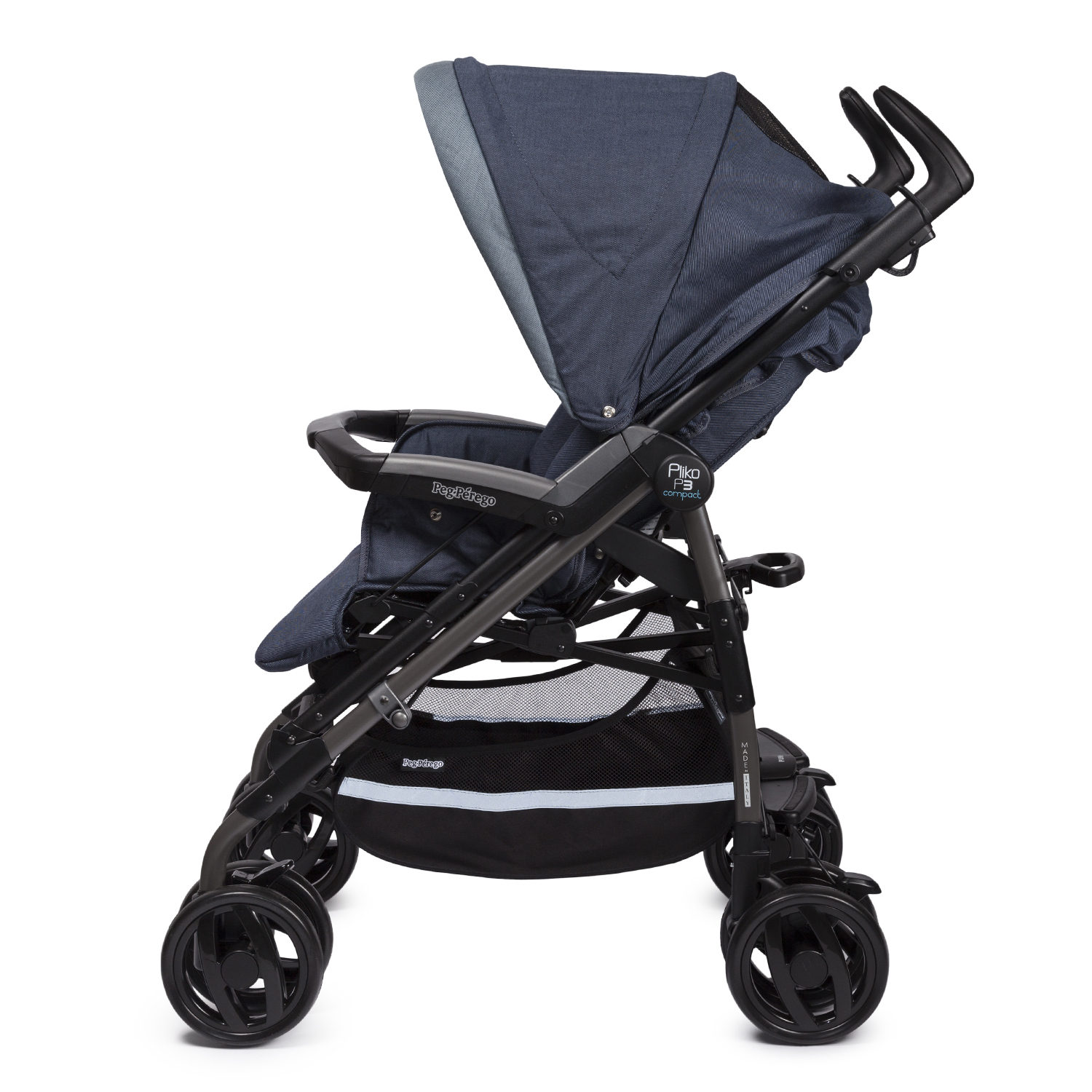 Прогулочная коляска Peg-Perego Pliko P3 Compact Classico Blue Denim - фото 4