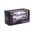 Внедорожник CARARAMA Land Rover 1:43 без механизмов серебряный