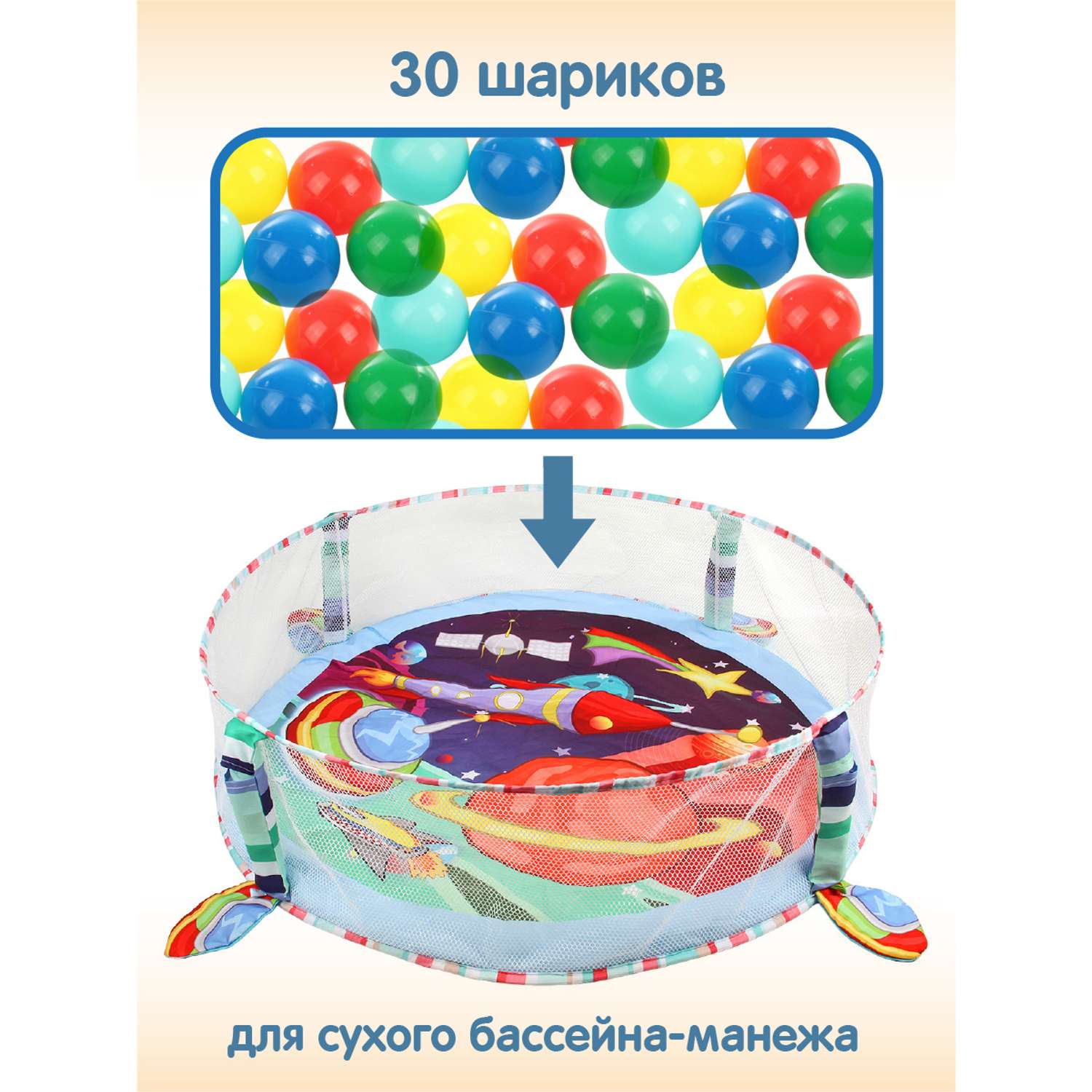 Развивающий коврик Ути Пути игровой манеж с шариками регулируемые бортики - фото 4