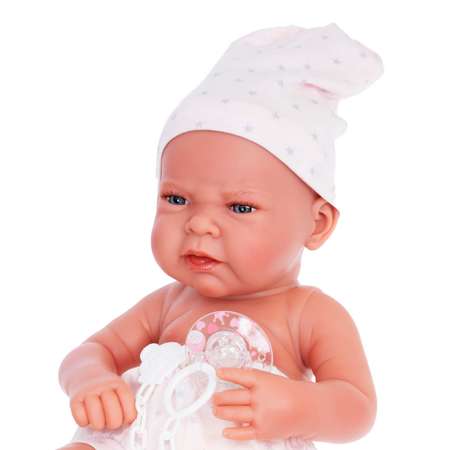 Кукла-пупс Antonio Juan Реборн Лина в розовом 42 см виниловая