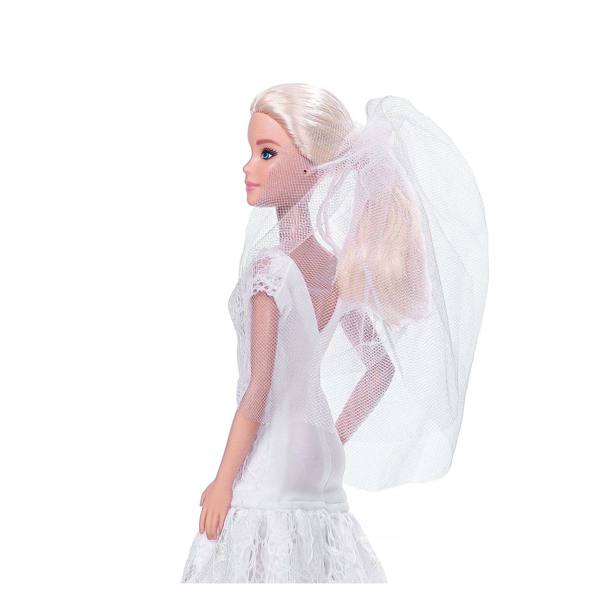 Одежда для кукол типа Барби VIANA Свадебное платье с фатой 11.118.5 белый 11.118.5 - фото 7