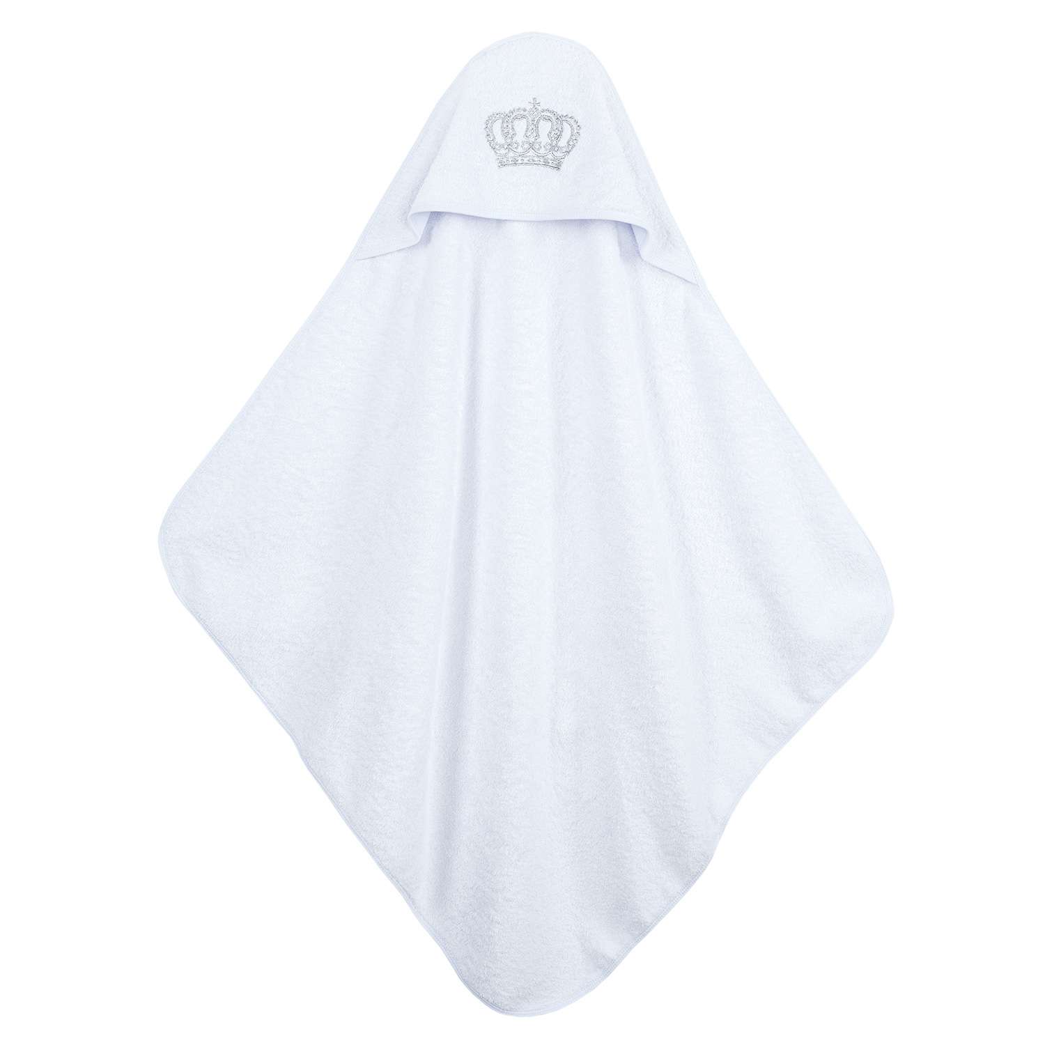 Полотенце крестильное 80х90 см FunEcotex с вышивкой белое - фото 1