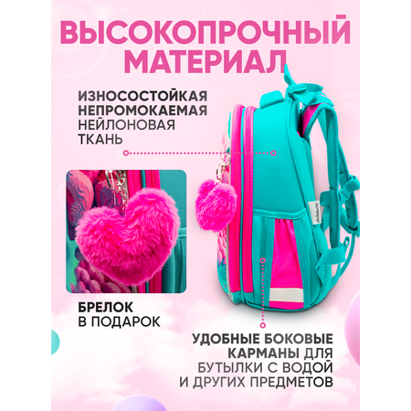 Ранец школьный ПАНДАРОГ Ортопедический для девочки 1 - 4 класс Розовые деревья