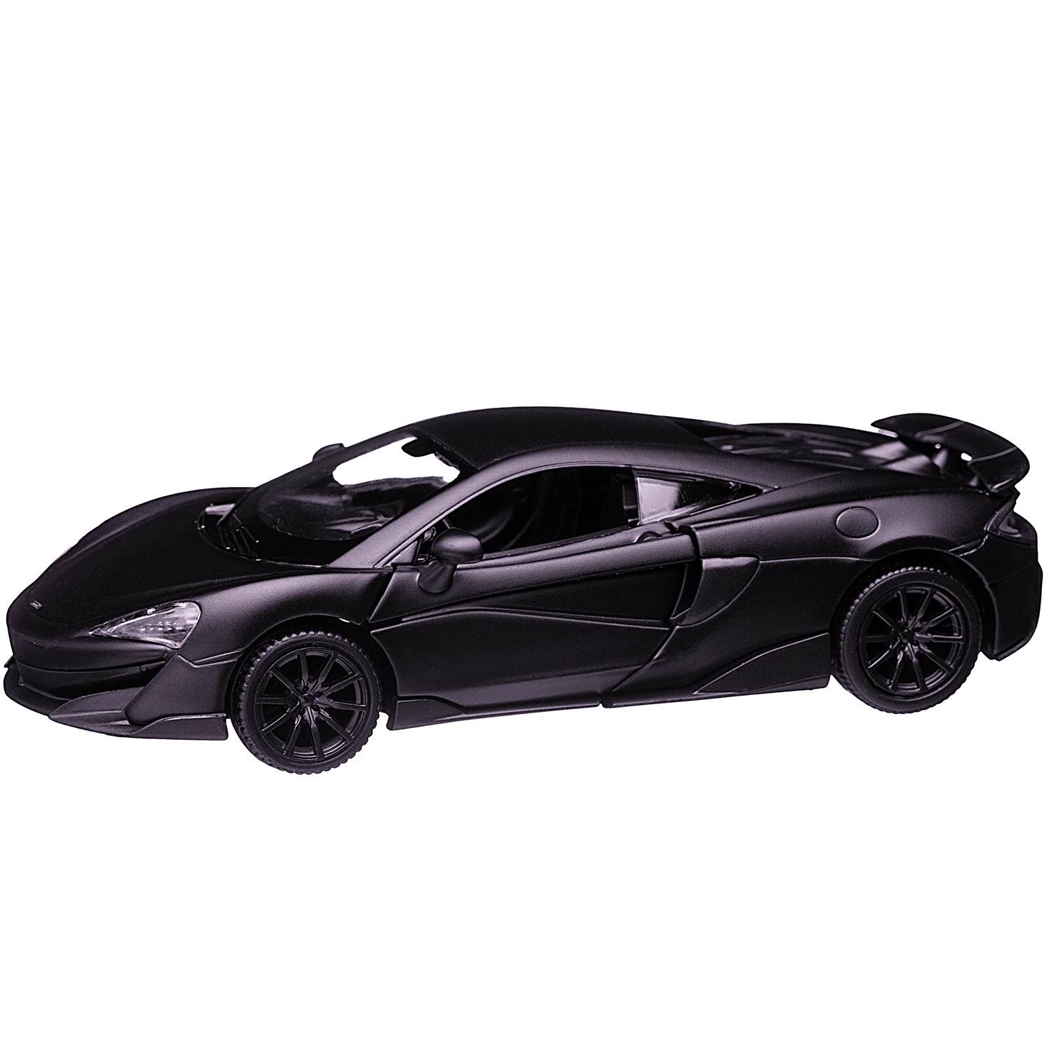 Машина металлическая Uni-Fortune McLaren 600LT черный матовый цвет двери открываются 554985M - фото 5