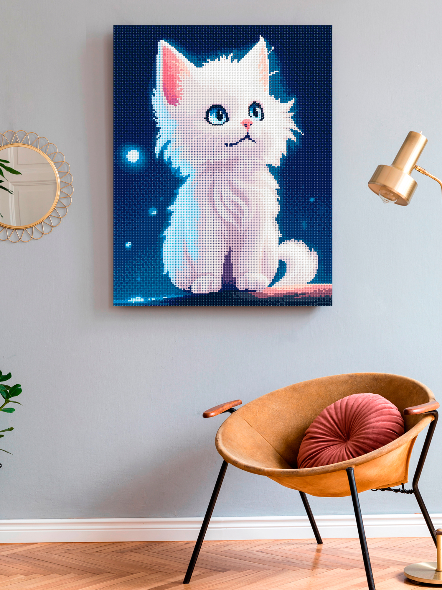 Алмазная мозаика Art on Canvas холст на подрамнике 40х50 см Котёнок - фото 3