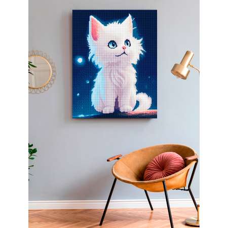 Алмазная мозаика Art on Canvas холст на подрамнике 40х50 см Котёнок