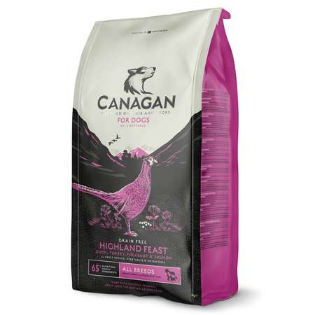 Корм для собак Canagan Highland Feast утка-фазан 2кг