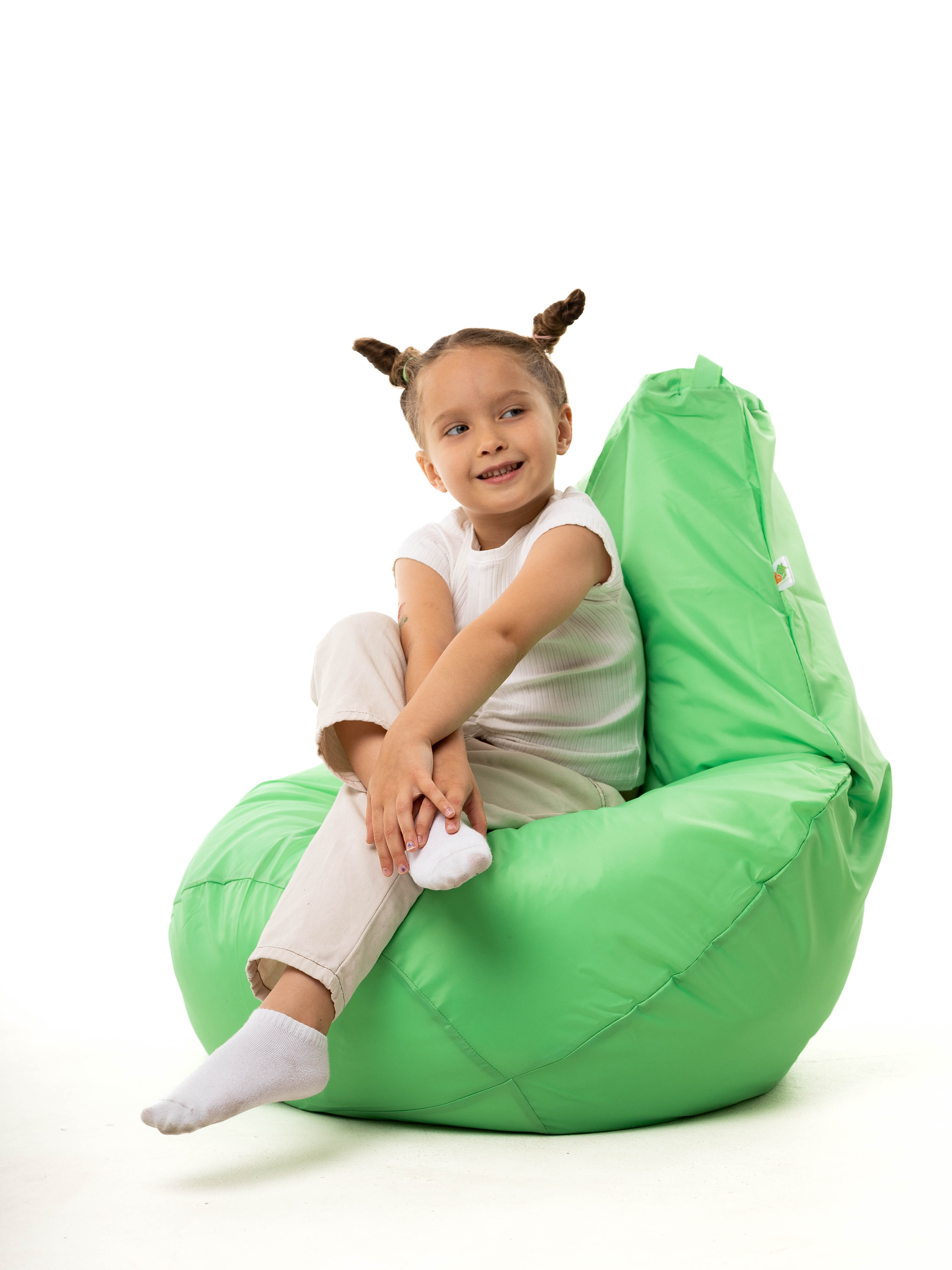 Кресло мешок груша PUFFGARDEN XL зеленое оксфорд ткань со съемным чехлом - фото 1