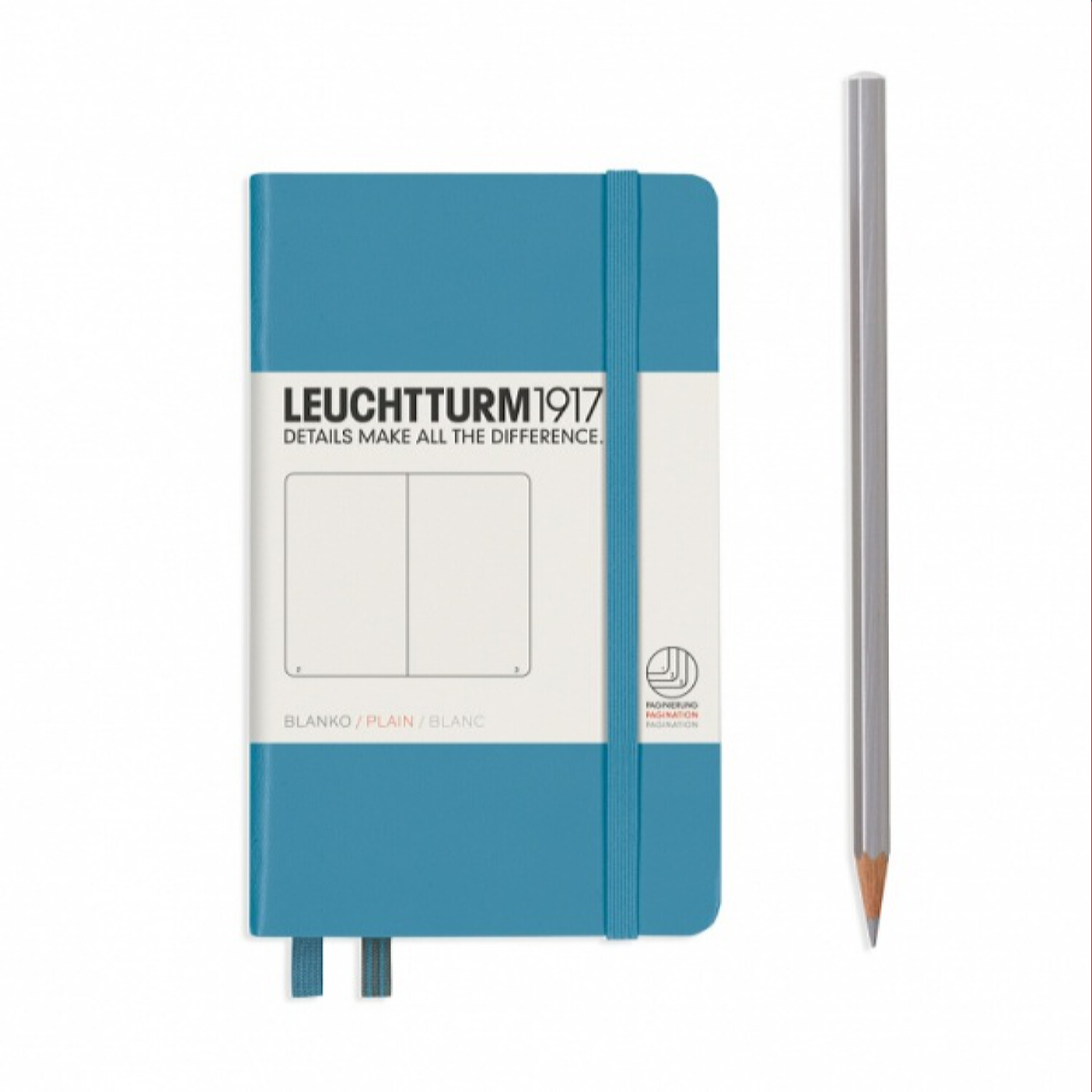 Блокнот Leuchtturm1917 Classic A6 80гм2 187 стр нелинованный твердая обложка цвет нордический синий - фото 1