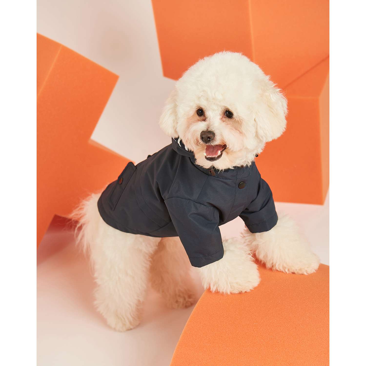 Куртка для собак Zoozavr тёмно-синяя 45 - фото 9