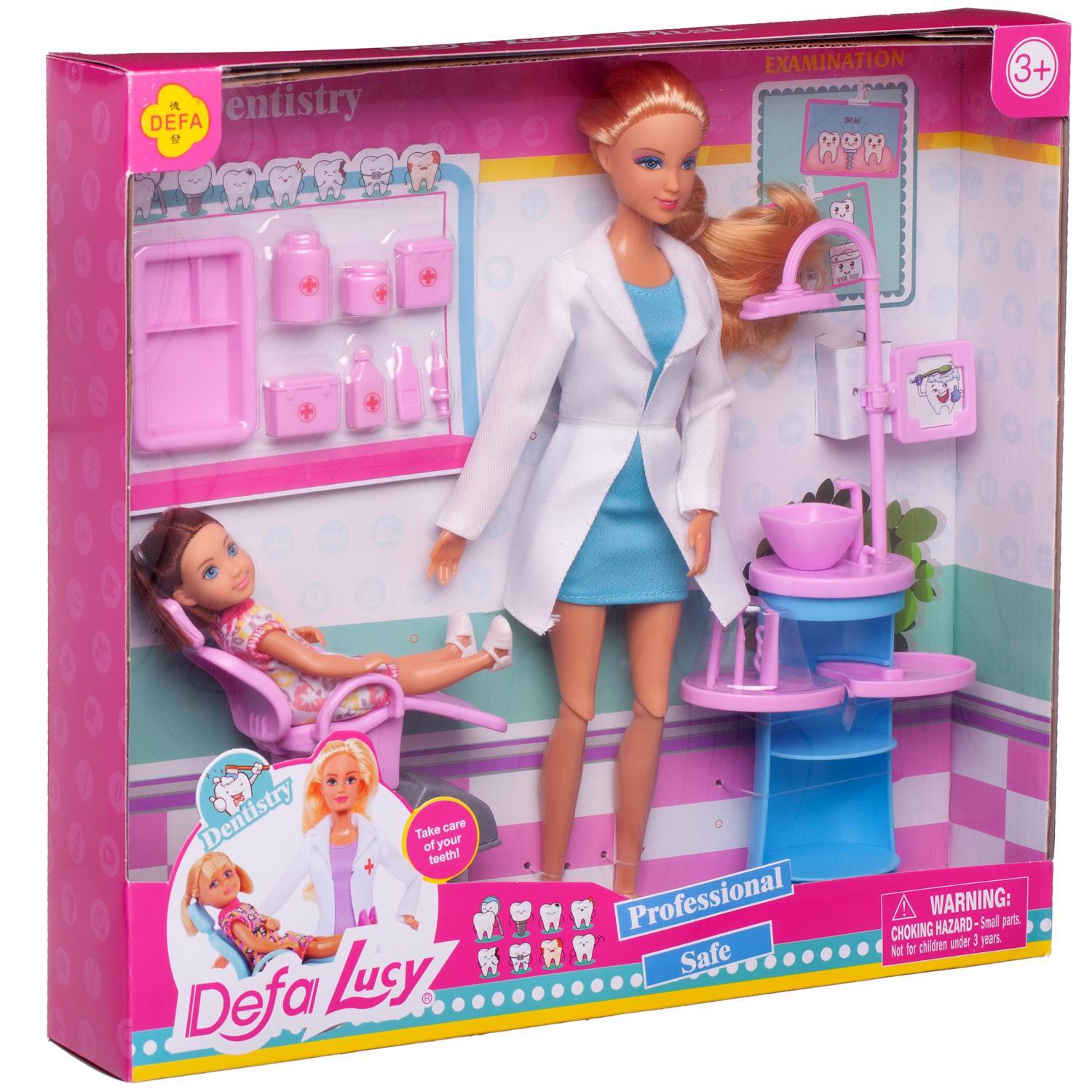 Игровой набор ABTOYS Куклы Defa Lucy На приеме у стоматолога 8408d/голубое - фото 3