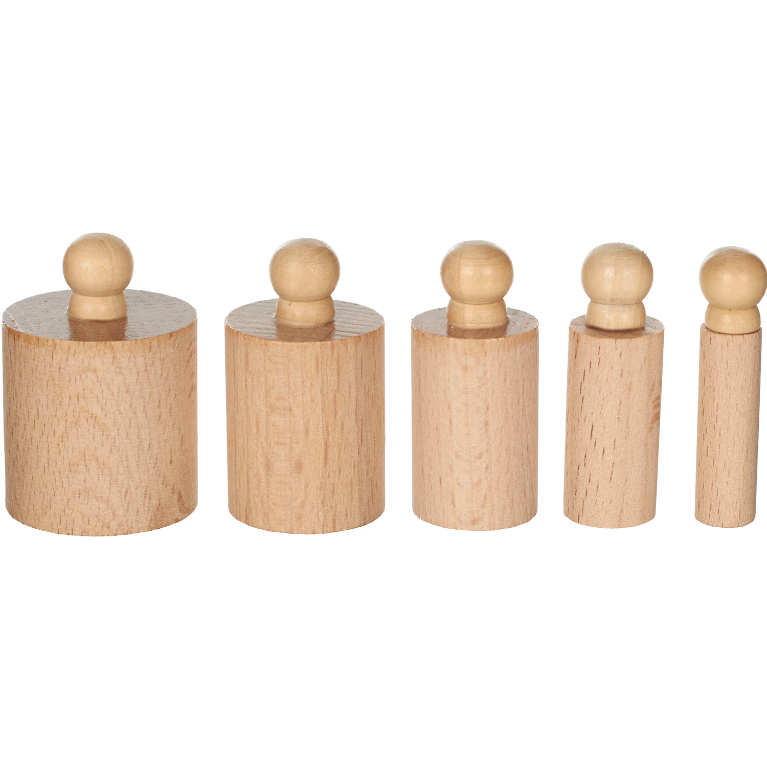 Развивающая игра Монтессори КУЗЯ ТУТ Игровой набор Чудо цилиндры из дерева (Бук) 4 блока с бочонками в наборе - фото 7