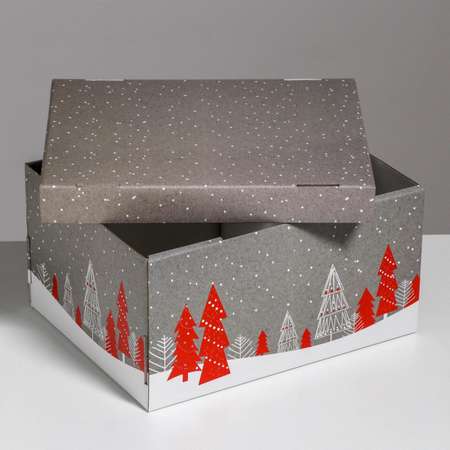 Складная коробка Дарите Счастье «Новогоднее поздравление». 31.2×25.6×16.1 см