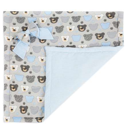 Конверт-одеяло Чудо-чадо для новорожденного на выписку «Времена года» мишки/голубой