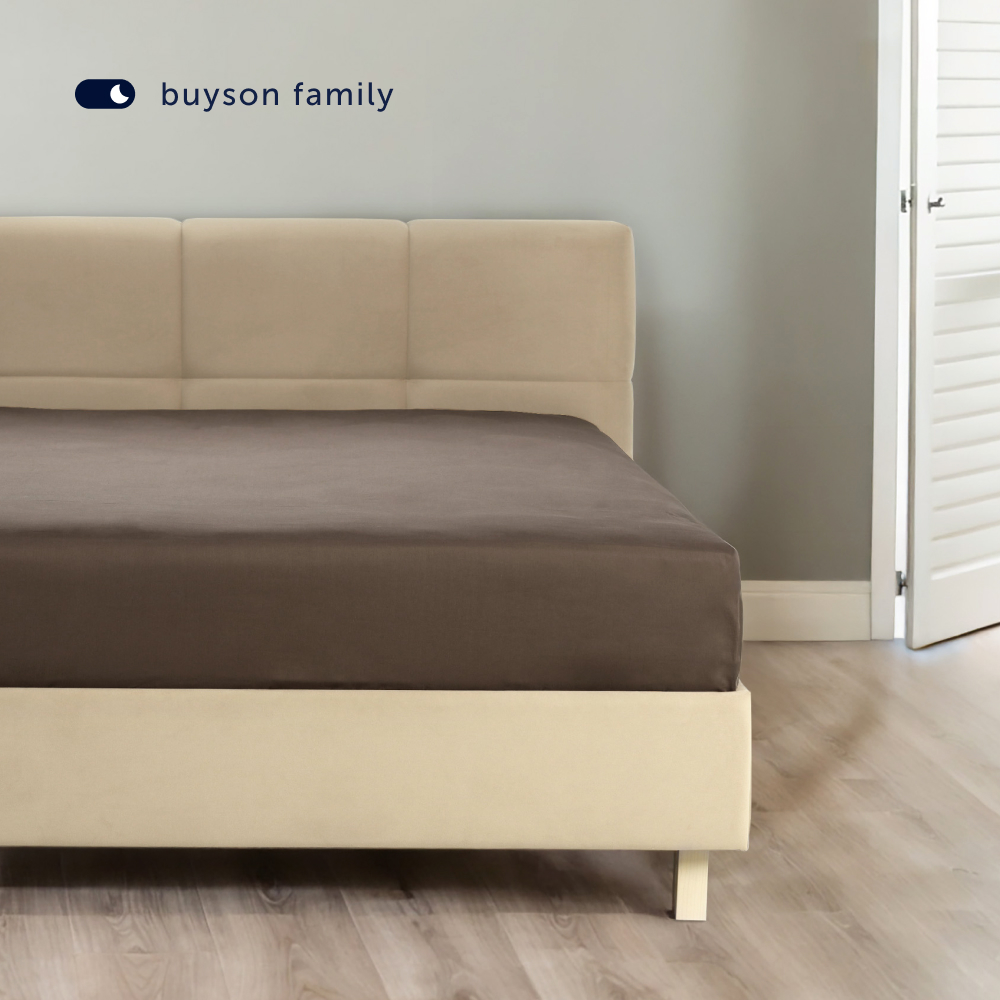 Комплект постельного белья 1,5-спальный buyson BuyMirage хлопковый сатин цвет Shine - фото 16