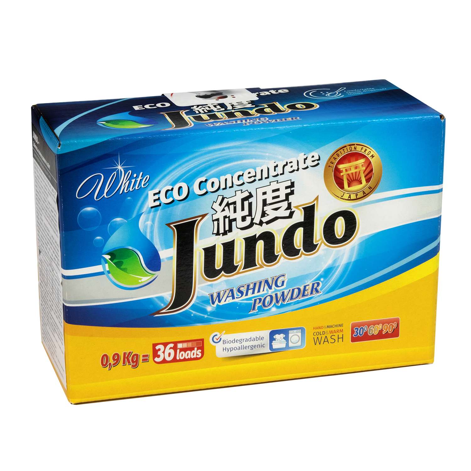 Стиральный порошок Jundo White для белого белья концентрированный 36 стирок 900 г - фото 1