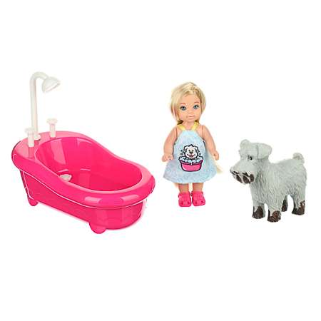 Кукла Игроленд С питомцем в ванной