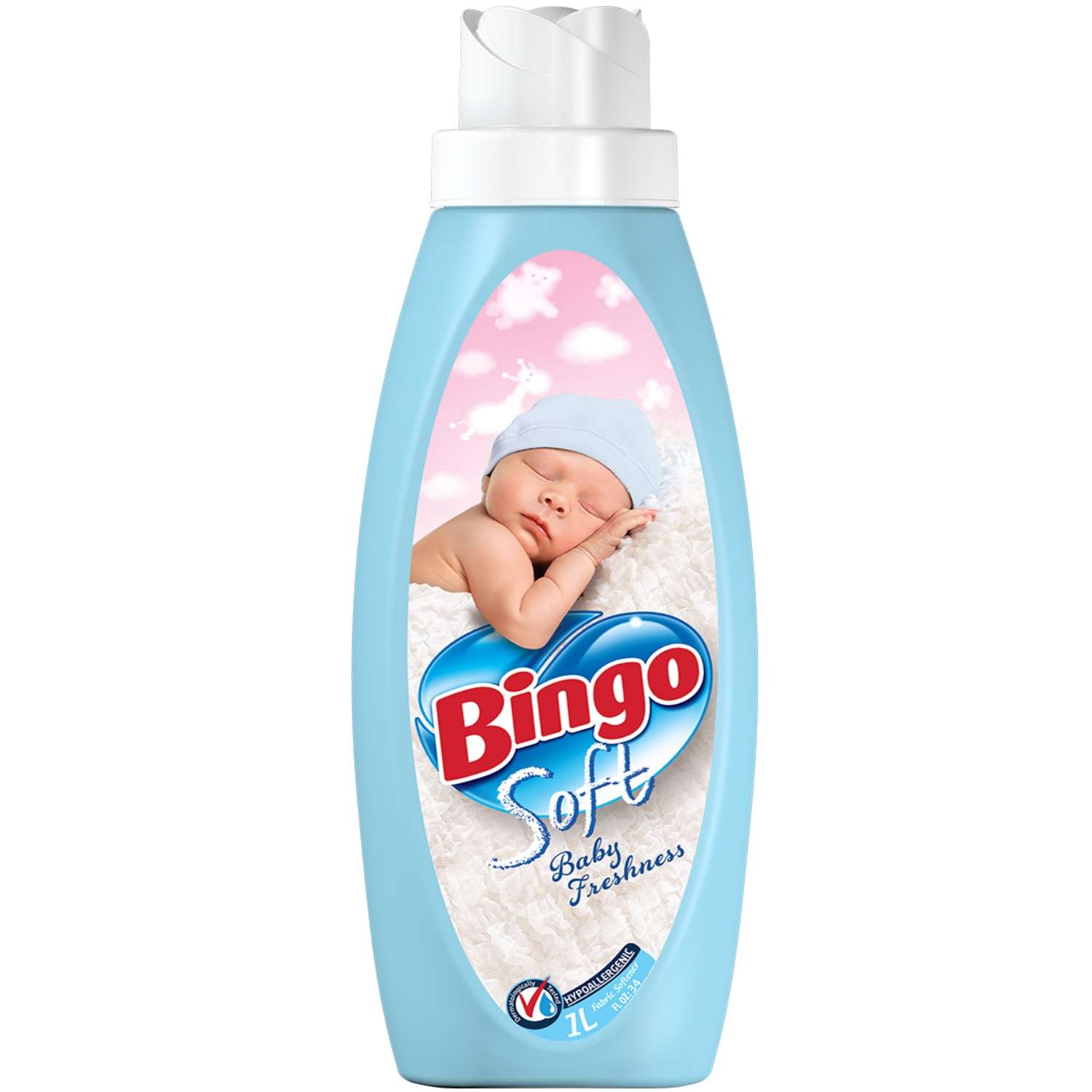 Кондиционер для белья Bingo Baby freshness Soft синий 1л - фото 1
