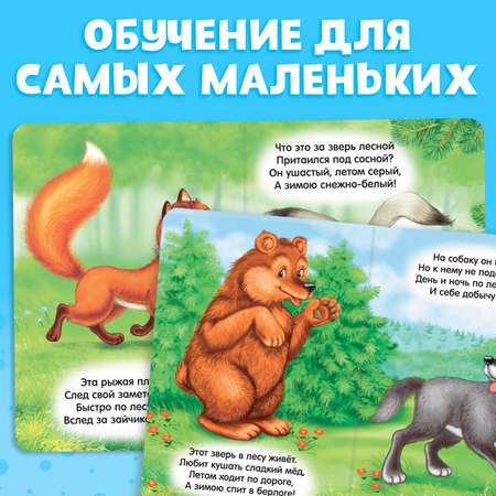 Книга картонная Буква-ленд «Пушистые загадки» 10 стр.