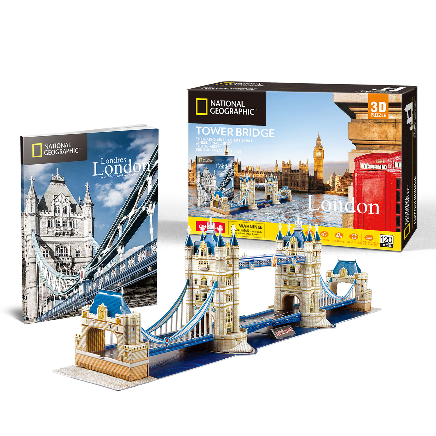 Пазл CubicFun National Geographic Тауэрский мост 3D 120деталей DS0978h - фото 4