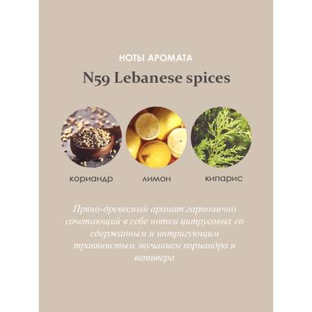 Ароматический диффузор Aroma Republic в стеклянном флаконе 90 мл №59 Lebanese spices