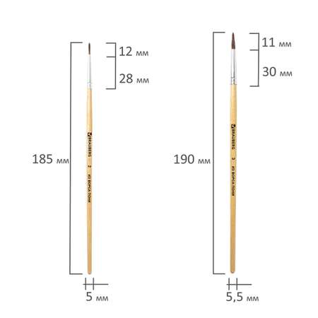 Кисти для рисования Brauberg набор из 4 штук